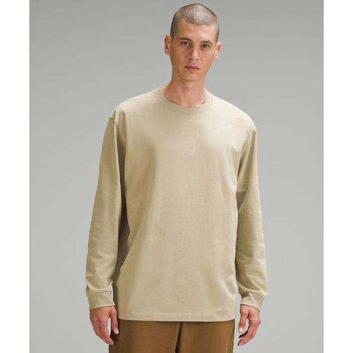– Langarmshirt aus schwerem Baumwolljersey für Männer – Khaki – Größe L - lululemon - Modalova