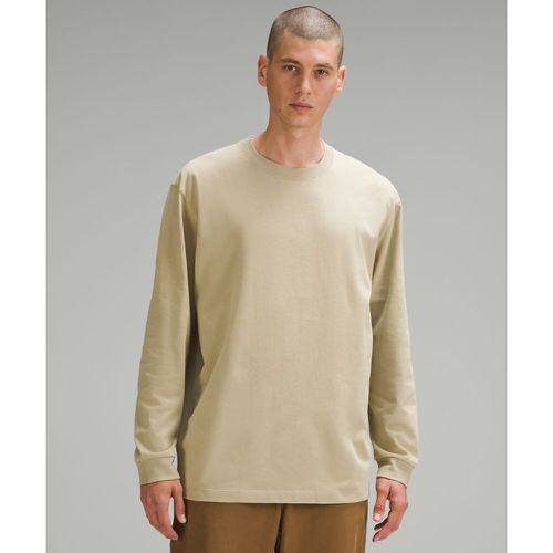 – Langarmshirt aus schwerem Baumwolljersey für Männer – Khaki – Größe XS - lululemon - Modalova