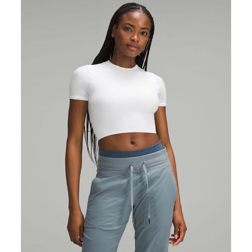 – Crop-T-Shirt mit Rundhalsausschnitt für Frauen – Weiß – Größe M - lululemon - Modalova