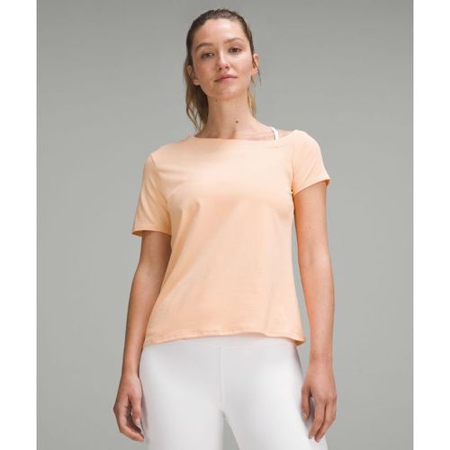 – Schulterfreies Baumwoll-T-Shirt für Frauen – Orange – Größe L - lululemon - Modalova
