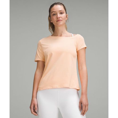 – Schulterfreies Baumwoll-T-Shirt für Frauen – Orange – Größe M - lululemon - Modalova