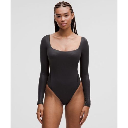 – Wundermost Ultra-Soft Nulu Square-Neck Long-Sleeve Bodysuit Shine für Frauen – Größe L - lululemon - Modalova