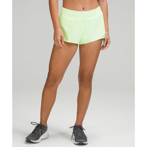 – Hotty Hot Shorts mit Liner und niedrigem Bund für Frauen – 6 cm – Grün/Neon – Größe 8 - lululemon - Modalova