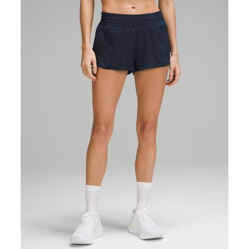 – Hotty Hot Shorts mit hohem Bund und Liner für Frauen – 6 cm – Blau – Größe 16 - lululemon - Modalova