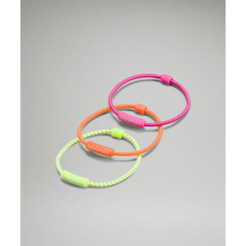 – Silikonhaarbänder 3er-Pack – Gelb/Orange/Pink - lululemon - Modalova