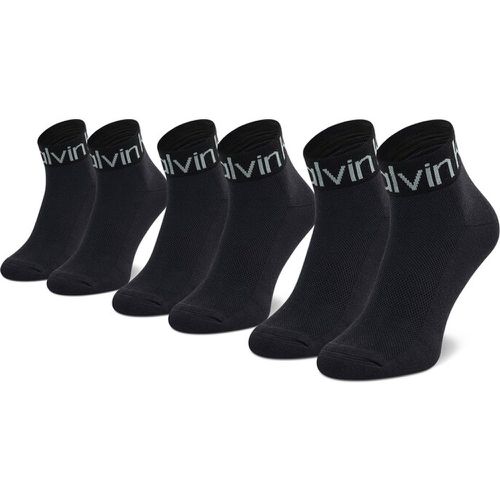 Set di 3 paia di calzini lunghi da uomo - 701218722 Black 001 - Calvin Klein - Modalova