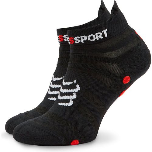 Calzini corti unisex - Pro Racing Socks v4.0 Ultralight Run Low XU00051B Black/Red 906 - Compressport - Modalova