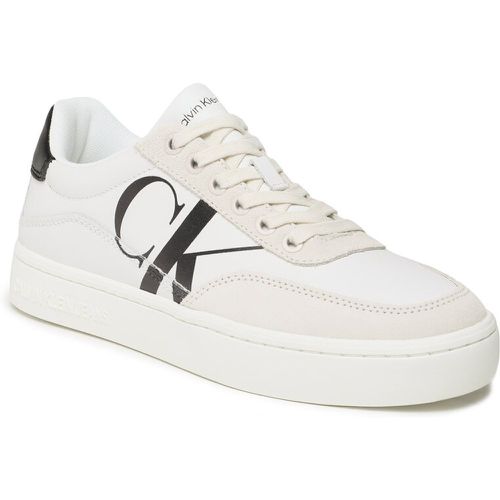 Sneakers - Classic Cupsole Laceup Mix Lth YW0YW01057 Bright White/Creamy White/Black YBR - Calvin Klein Jeans - Modalova