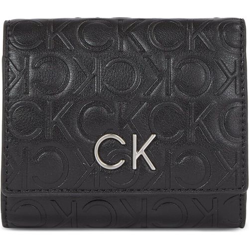 Portafoglio da donna - Re-Lock Trifold Xs Emb K60K611321 Ck Black BAX - Calvin Klein - Modalova