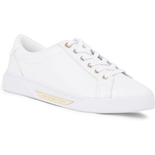 Sneakers - Golden Hw Court Sneaker FW0FW07560 White/Gold 0K7 - Tommy Hilfiger - Modalova