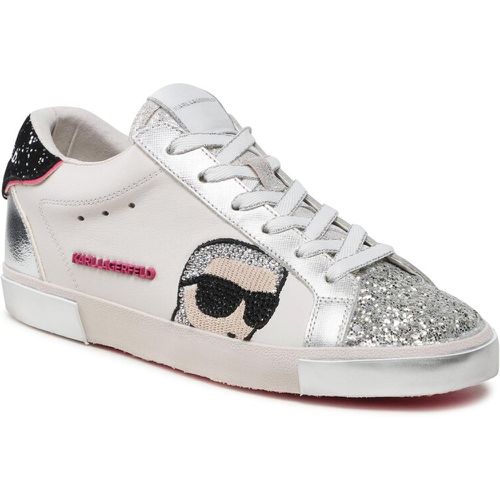 Sneakers - KL60136F Off White Text Lthr w/Silver - Karl Lagerfeld - Modalova