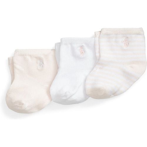 Set di 3 paia di calzini lunghi da bambini - 445896762001 Pink/White - Polo Ralph Lauren - Modalova