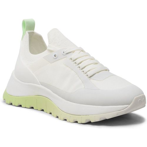 Sneakers - Knit Runner Dynamic Lace Up HW0HW01446 White/Spirit Green 0IR - Calvin Klein - Modalova