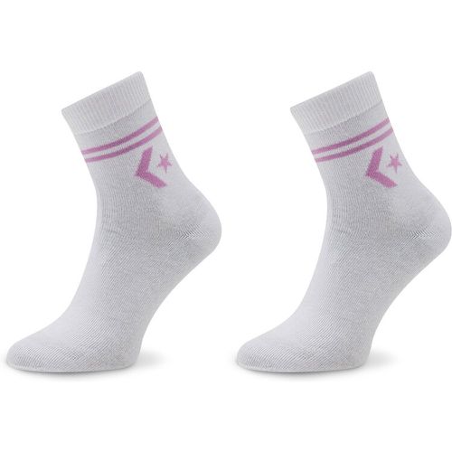 Set di 2 paia di calzini lunghi da donna - E1027W Bianco - Converse - Modalova