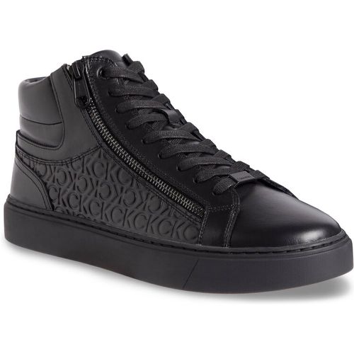 Sneakers - High Top Lace Up W/Zip Mono HM0HM01180 Triple Black Mono 0GL - Calvin Klein - Modalova