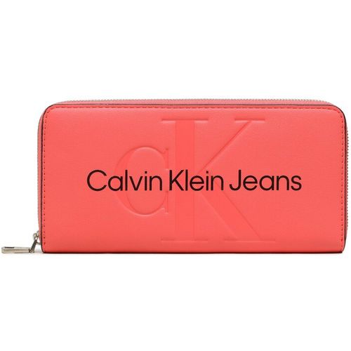 Portafoglio grande da donna - Sculpted Mono Zip Around Mono K60K607634 TCO - Calvin Klein Jeans - Modalova