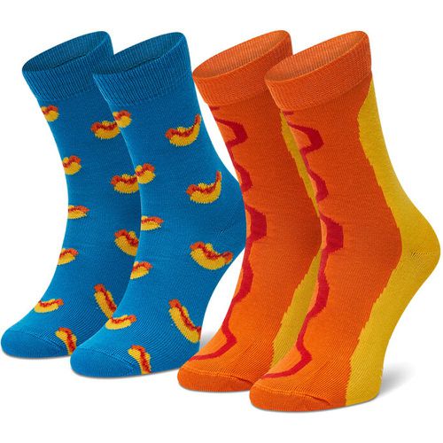 Set di 2 paia di calzini lunghi da bambini - KHDO02-6700 Blu - Happy Socks - Modalova