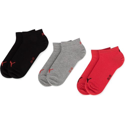 Set di 3 paia di calzini corti unisex - 261080001 Black/Red 232 - Puma - Modalova