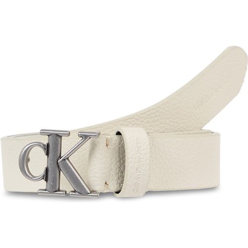 Cintura da donna - Round Mono Lthr Belt K60K611253 Ivory YBI - Calvin Klein Jeans - Modalova