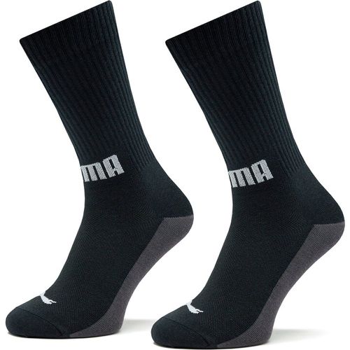 Set di 2 paia di calzini lunghi da uomo - Men Front Logo Crew 2P 938010 Black 01 - Puma - Modalova