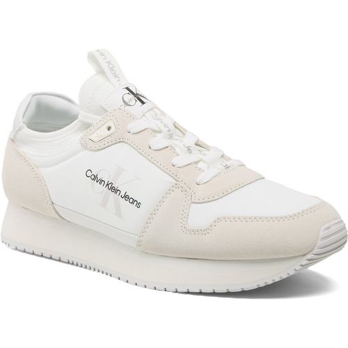 Sneakers - Runner Sock Laceup Ny-Lth YM0YM00553 White/Ivory 0K7 - Calvin Klein Jeans - Modalova