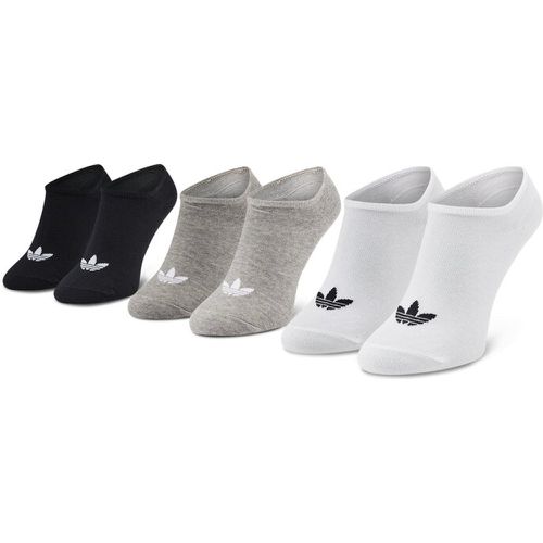 Set di 3 paia di calzini corti unisex - Trefoil Liner FT8524 White/Black - Adidas - Modalova