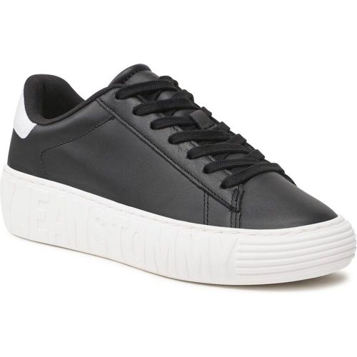 Sneakers - New Cupsole Leather EN0EN02137 Black 0GJ - Tommy Jeans - Modalova