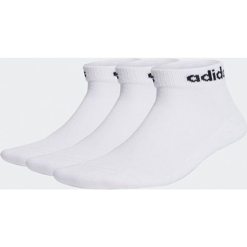 Calzini corti unisex - Linear Ankle Socks Cushioned Socks 3 Pairs HT3457 white/black - Adidas - Modalova