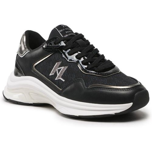 Sneakers - KL63165 Black Lthr/Text W/Silver - Karl Lagerfeld - Modalova