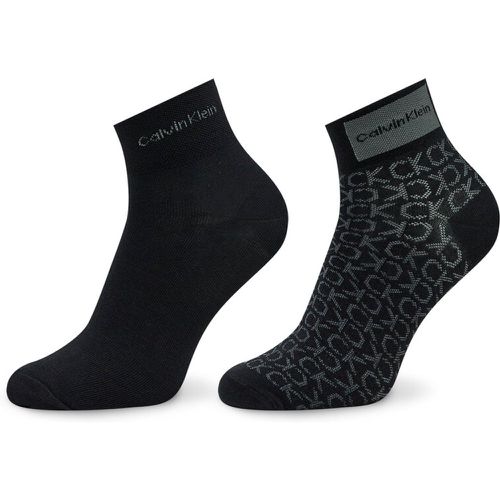 Set di 2 paia di calzini corti da uomo - 701224868 Black 001 - Calvin Klein - Modalova