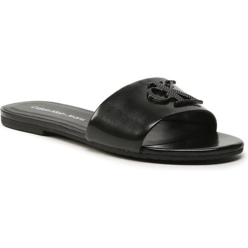 Ciabatte - Flat Sandal Slide Hw YW0YW00952 Black BDS - Calvin Klein Jeans - Modalova