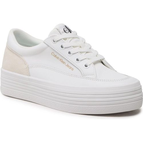 Sneakers - Vulc Flatf Low Cut Mix Material YW0YW00864 White YBR - Calvin Klein Jeans - Modalova