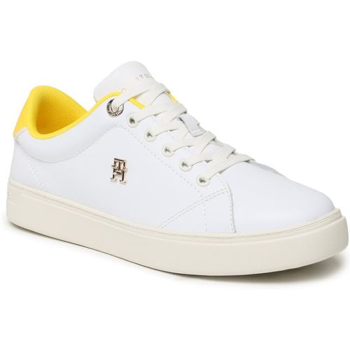 Sneakers - Elevated Essential Court Sneaker FW0FW07377 White/Vivid Yellow 0LF - Tommy Hilfiger - Modalova