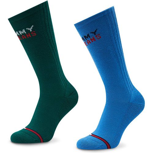 Set di 2 paia di calzini lunghi unisex - 701218957 Green/Blue 007 - Tommy Jeans - Modalova