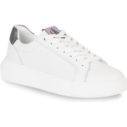 Sneakers - Chunky Cupsole Laceup Lth Wn YW0YW01202 Bright White/Amethyst 01W - Calvin Klein Jeans - Modalova