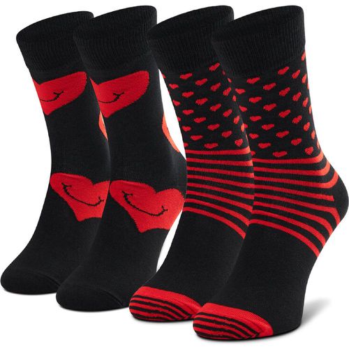 Set di 2 paia di calzini lunghi unisex - XVAL02-9300 Nero - Happy Socks - Modalova