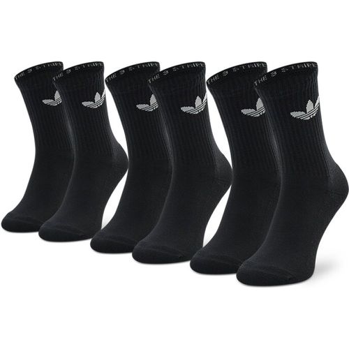 Set di 3 paia di calzini lunghi unisex - Cushioned Trefoil HC9547 Black/White - Adidas - Modalova