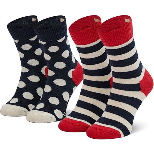 Set di 2 paia di calzini lunghi da bambini - KSTR02-4000 Blu scuro - Happy Socks - Modalova