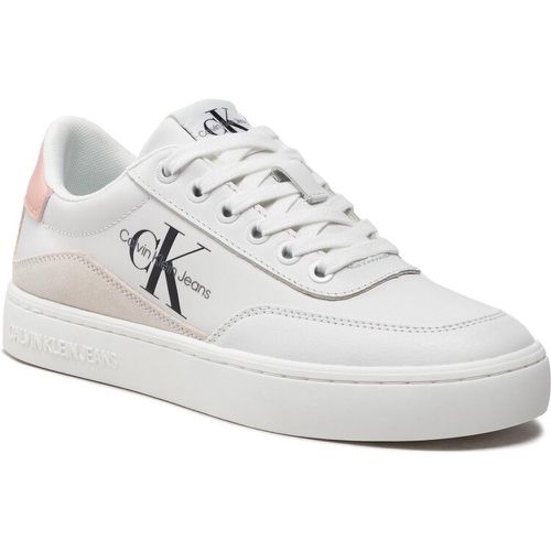 Sneakers - Classic Cupsole Lth-Su Mono W YW0YW00699 White/Peach 02T - Calvin Klein Jeans - Modalova