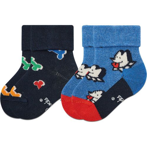 Set di 2 paia di calzini lunghi da bambini KDDB45-6500 - Happy Socks - Modalova