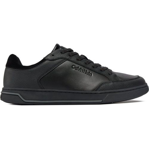 Sneakers Low Top Lace Up Lth HM0HM01455 Triple Black 0GJ - Calvin Klein - Modalova