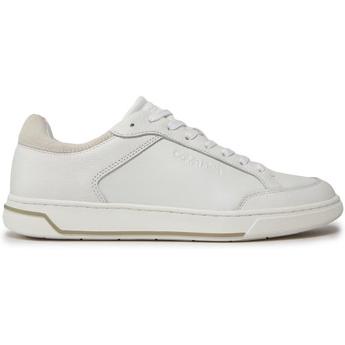 Sneakers Low Top Lace Up Lth HM0HM01455 White/Feather Grey 0K5 - Calvin Klein - Modalova