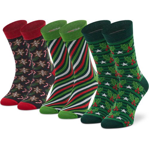 Set di 3 paia di calzini lunghi unisex Xmas Socks Box Stripes Pak 3 - Rainbow Socks - Modalova