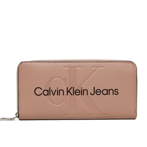 Portafoglio grande da donna Sculpted Zip Around Mono K60K610358 - Calvin Klein Jeans - Modalova