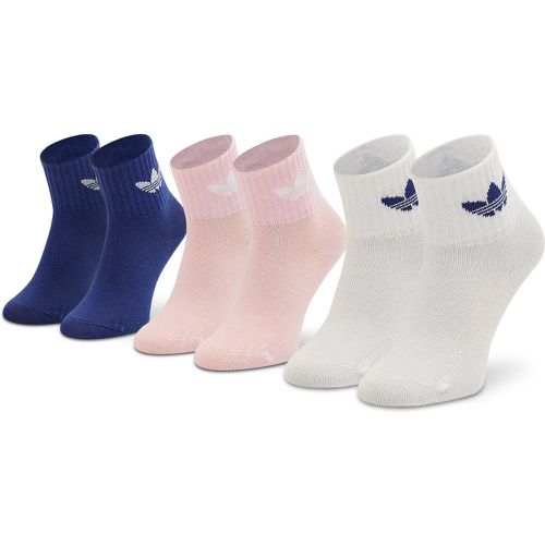 Set di 3 paia di calzini lunghi da bambini Ankle HC9596 White/True Pink/Legacy Indigo - Adidas - Modalova