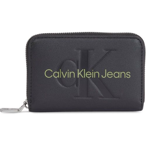 Portafoglio piccolo da donna Sculpted Med Zip Around Mono K60K607229 - Calvin Klein Jeans - Modalova