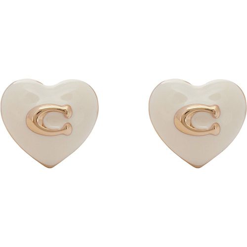 Orecchini Enamel Heart Stud Earrings 37479226GLD100 - Coach - Modalova