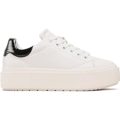 Sneakers Squared Flatform Cupsole Lace Up HW0HW01775 White/Black 0K8 - Calvin Klein - Modalova