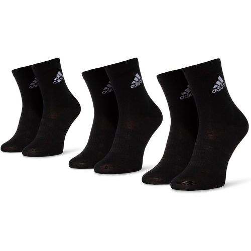 Set di 3 paia di calzini lunghi unisex Light Crew 3pp DZ9394 Black/Black/Black - Adidas - Modalova