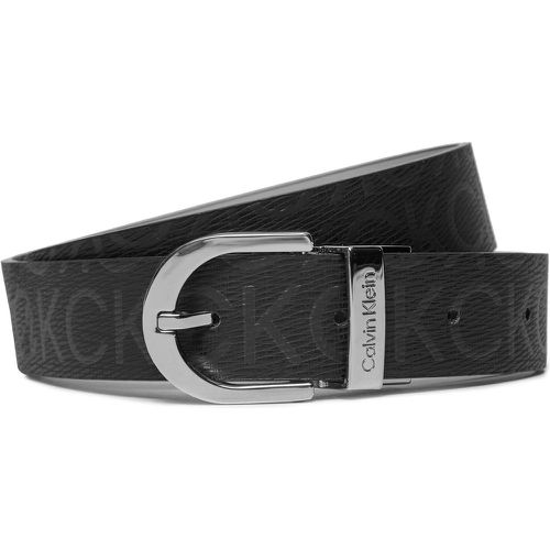 Cintura da donna Ck Reversible Belt 3.0 Epi Mono K60K609981 Black Epi Mono/Dk Ecru 0GJ - Calvin Klein - Modalova